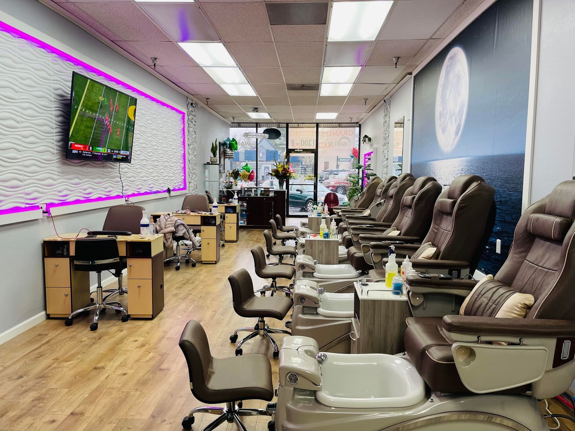 Interior salon seating area